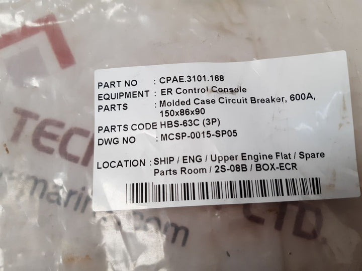 Hyundai hbs-63c 3p molded case circuit breaker 60a
