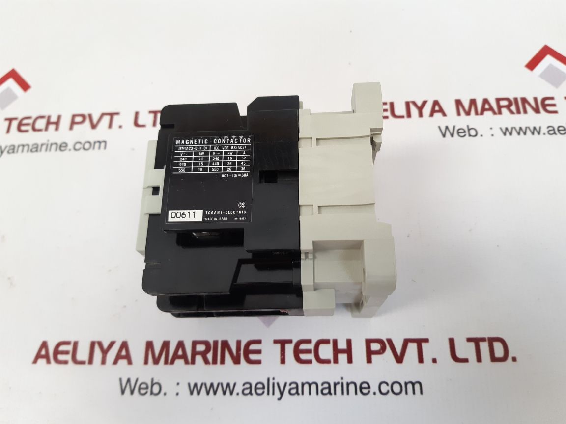 Togami electric pak-35j magnetic contactor
