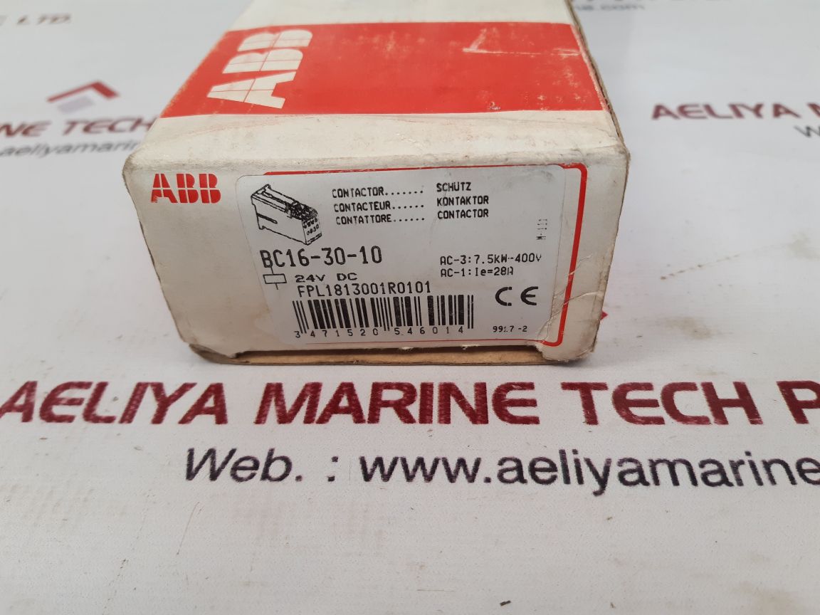 Abb bc16-30-10 contactor fpl1813001r0101
