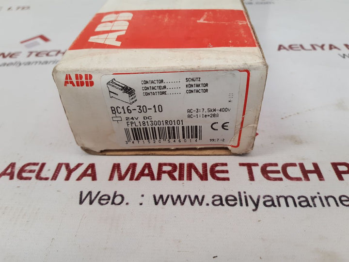 Abb bc16-30-10 contactor fpl1813001r0101
