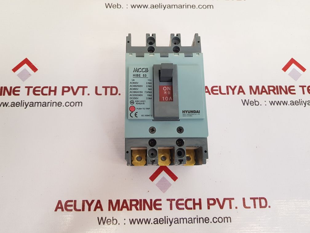 Hyundai hibe 53 molded case circuit breaker 10a
