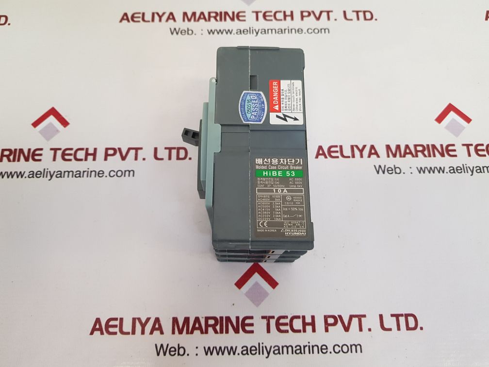 Hyundai hibe 53 molded case circuit breaker 10a
