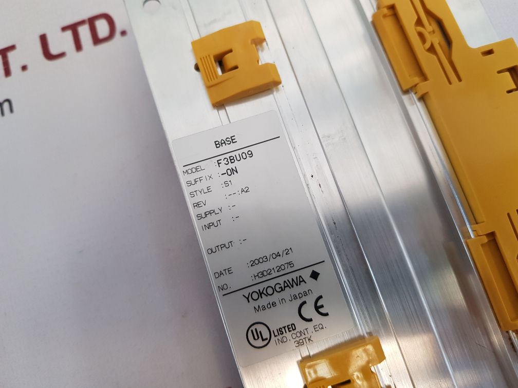 Yokogawa f3bu09-0n base module rev a2
