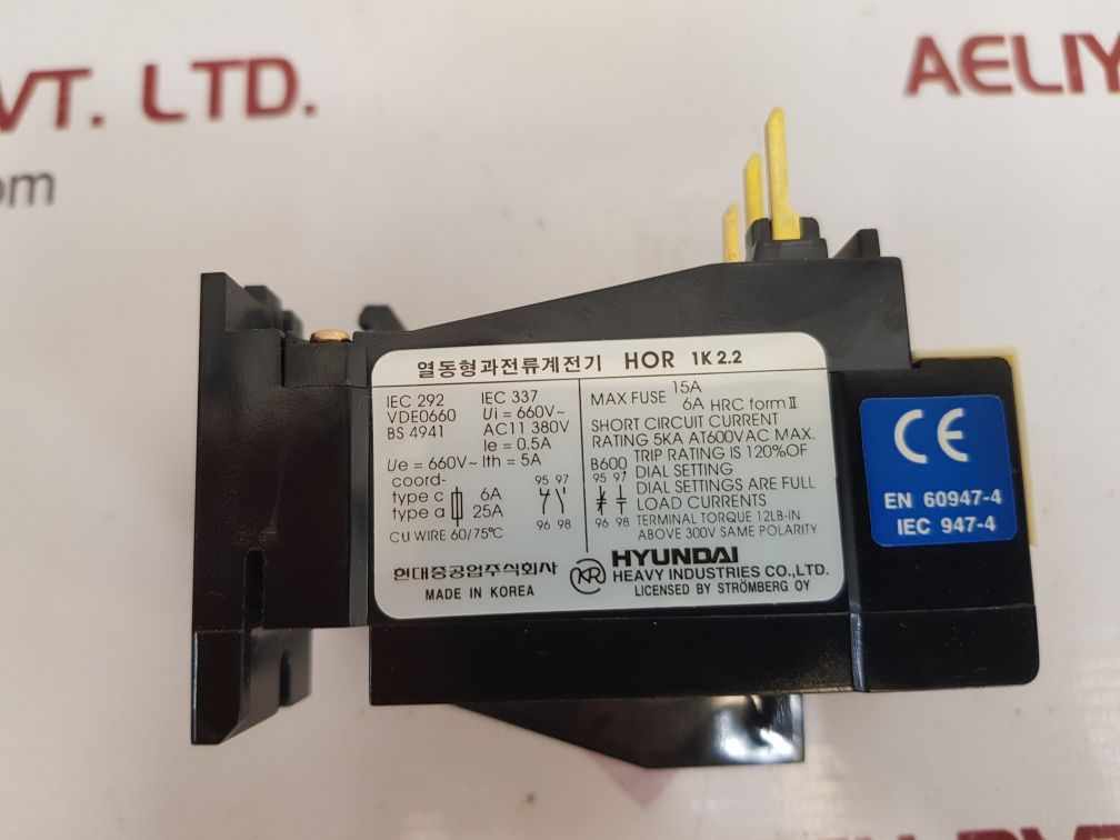 Hyundai hor 1k 2.2 thermal overload relay hor 1k 3e
