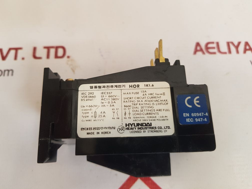 Hyundai hor 1k 1.6 terminal overload relay used
