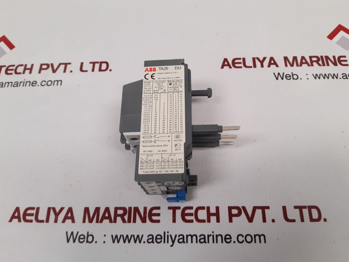 Abb ta25 du thermal overload relay
