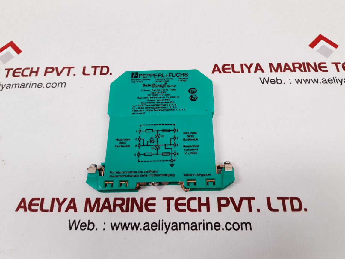Pepperl+fuchs z-series z967 safe snap barrier 71860 New 
