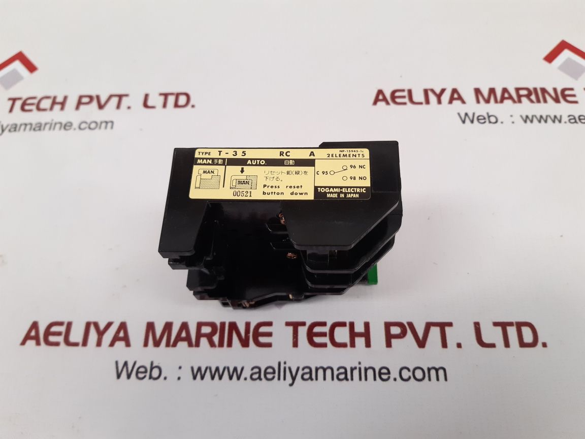 Togami-electric t-35 overload relay
