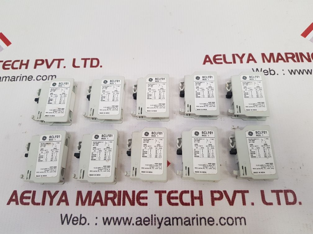 Set of 10x  General electric bclf01 auxiliary contact blocks
