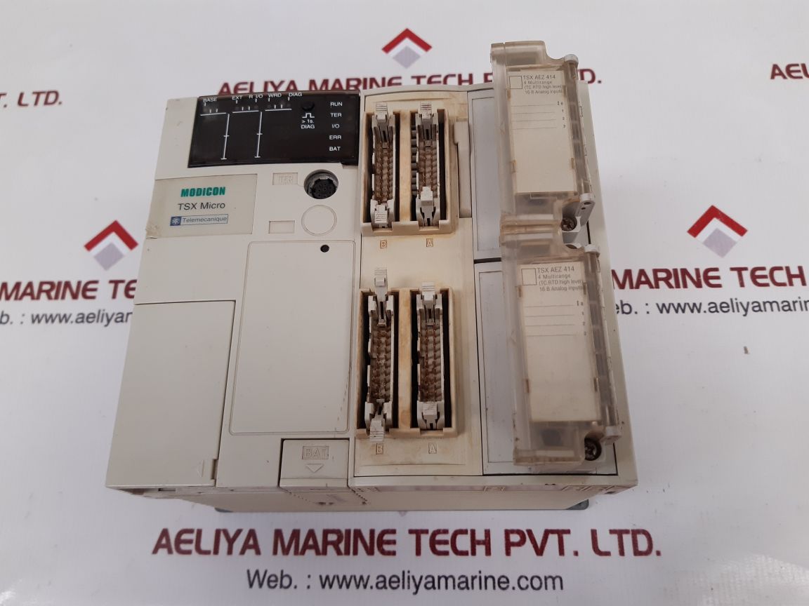 Telemecanique modicon tsx micro tsx3710001 module with tsx aez 414