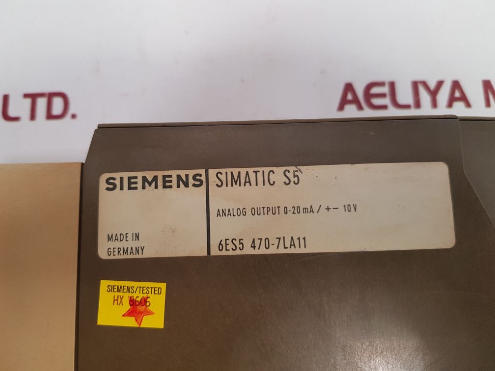 Siemens 6es5 470-7la11 analog output module
