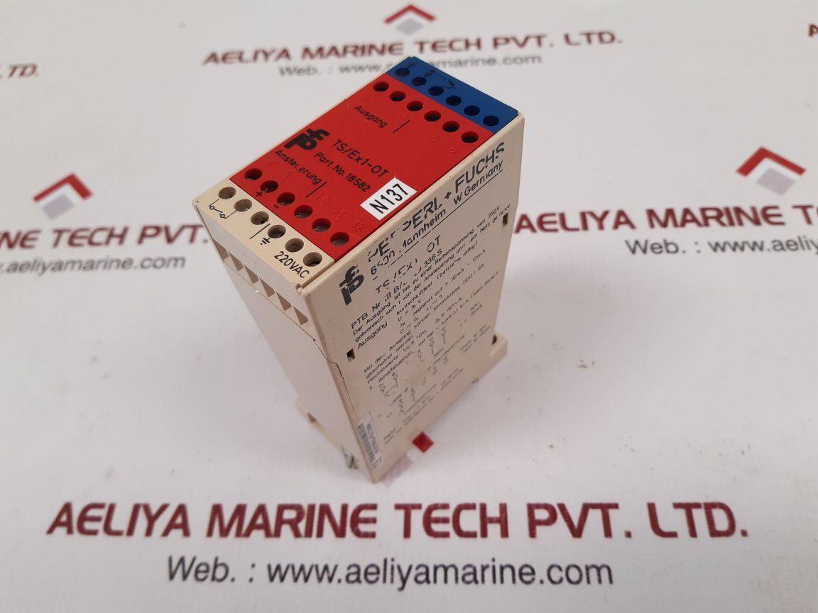Pepperl+fuchs ts/ex1-ot relay control switch isolator 18582