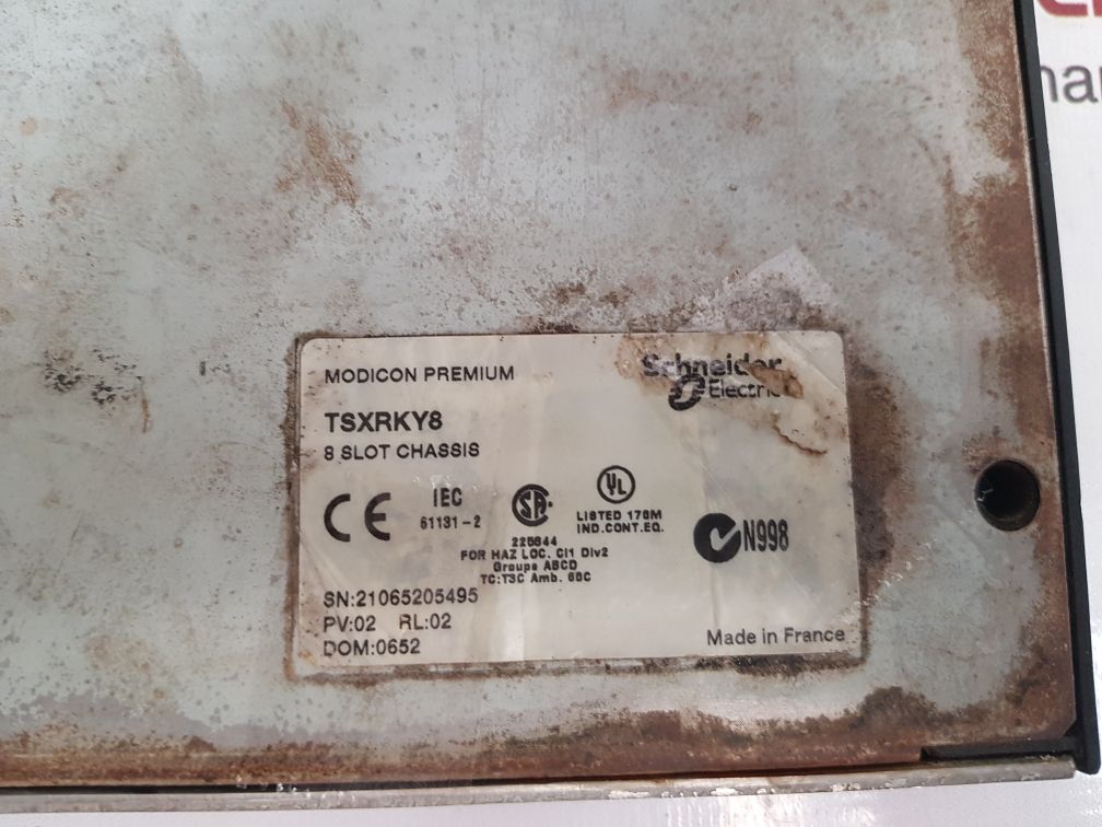 Schneider electric tsxrky8 rack pv:02 rl:02
