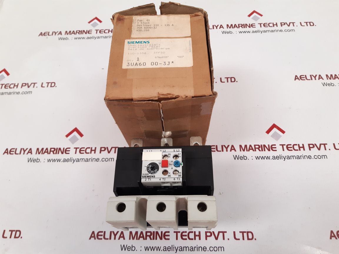 Siemens 3ua60 00-3j* thermal overload relay