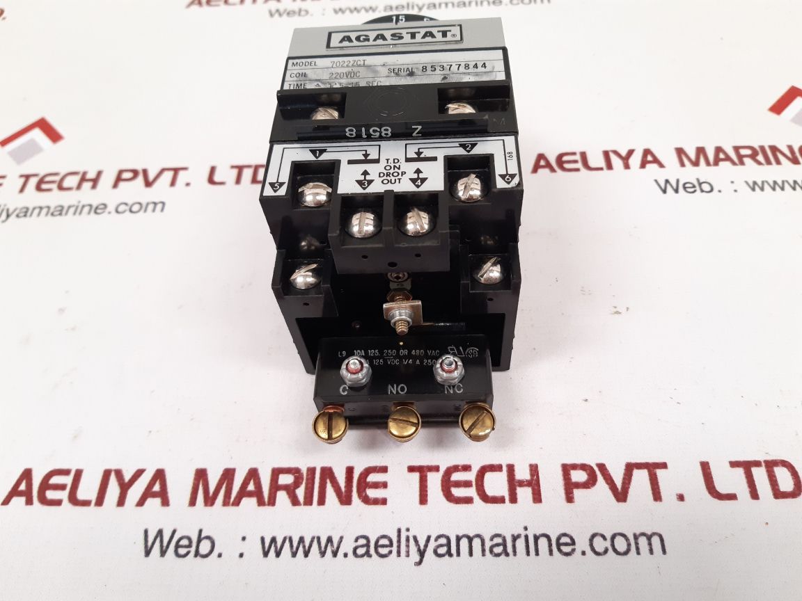 Agastat 7022zct timing relay 1.5-15 sec. NEW 