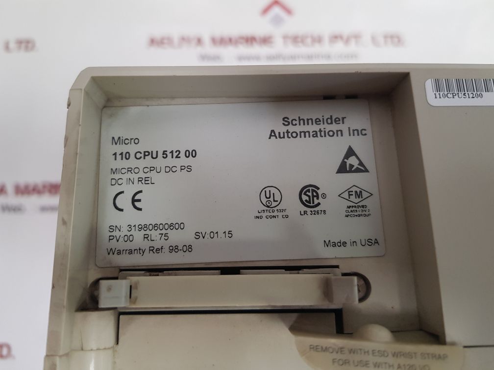 Schneider Automation Modicon 110Cpu51200 Plc Controller