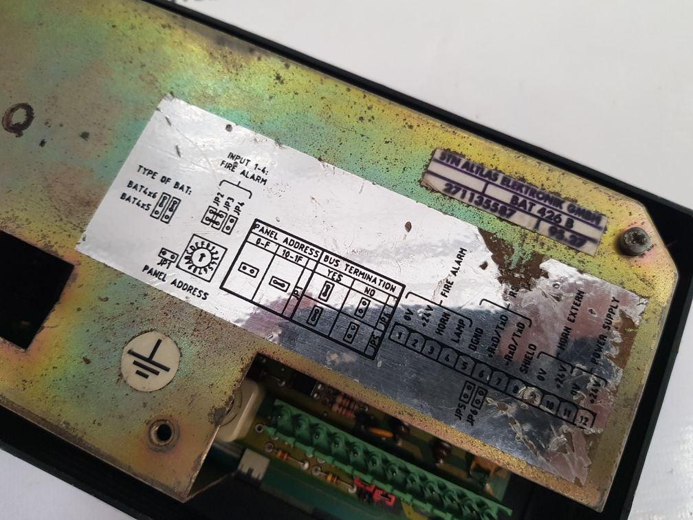 Stn Atlas Bat 426 B Signal Fire Alarm Control Display