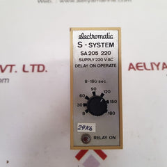 Electromatic sa 205 220 delay on operate 8 to 180 sec