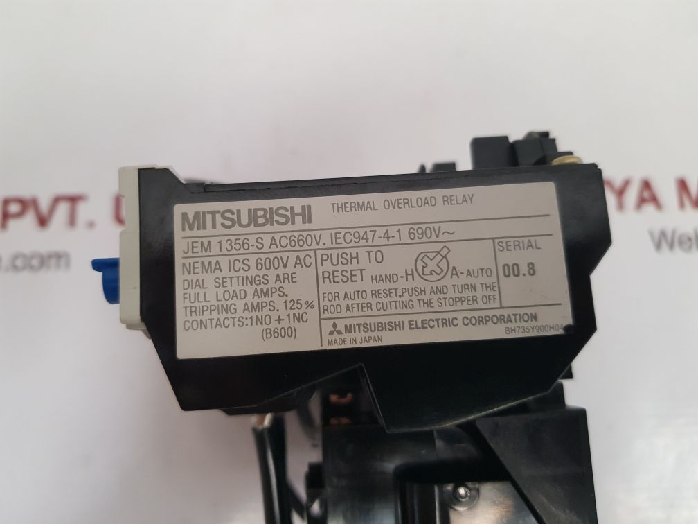 Mitsubishi electric th-n20 11a thermal overload relay