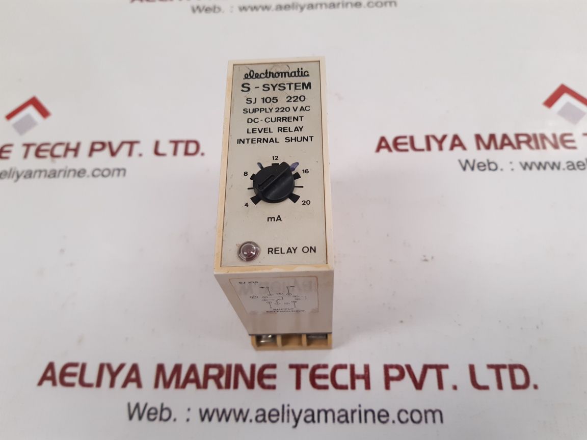 Electromatic Sj 105 220 Dc- Current Level Relay