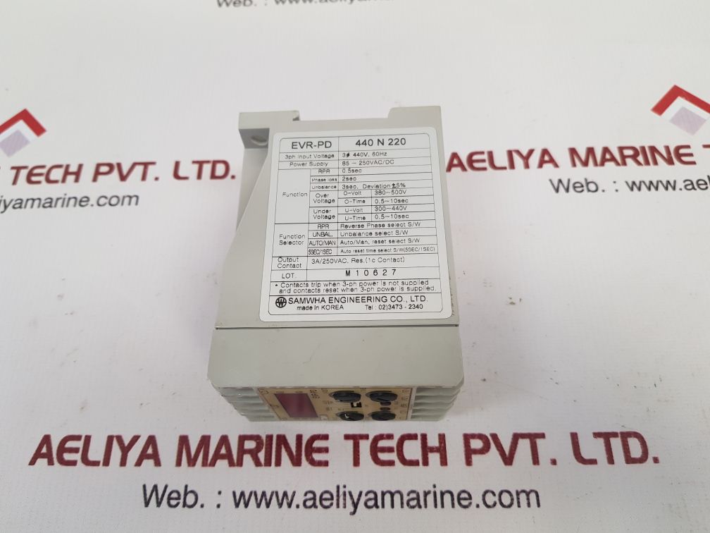 Samwha Evr-pd Electronic Voltage Relay 440 N 220