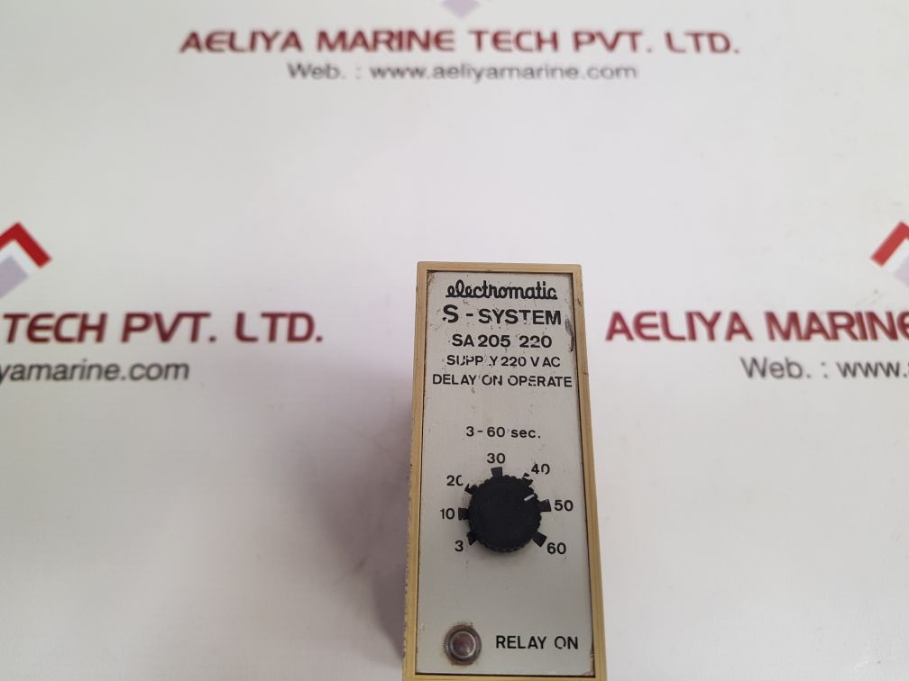 Electromatic s-system sa205 220 delay on operate with base