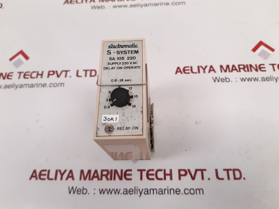 Electromatic sa 105 220 delay on operate with idec sr3p-05u base 