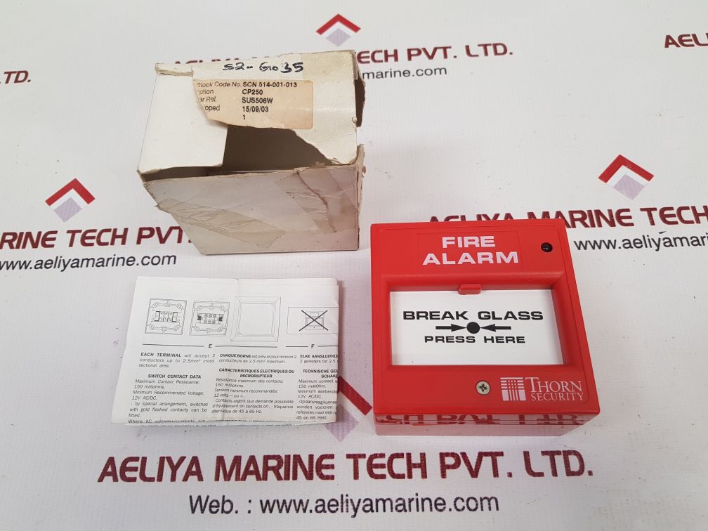 Thorn security cp250  manual call point 514-001-013