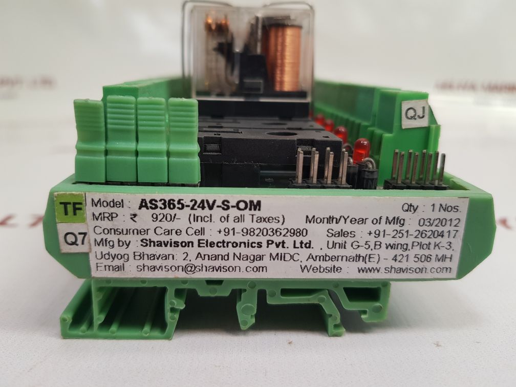 Shavison electronics as365-24v-s-om relay module