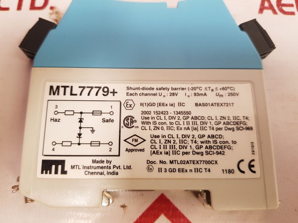 Mtl 7779+ shunt diode safety barrier
