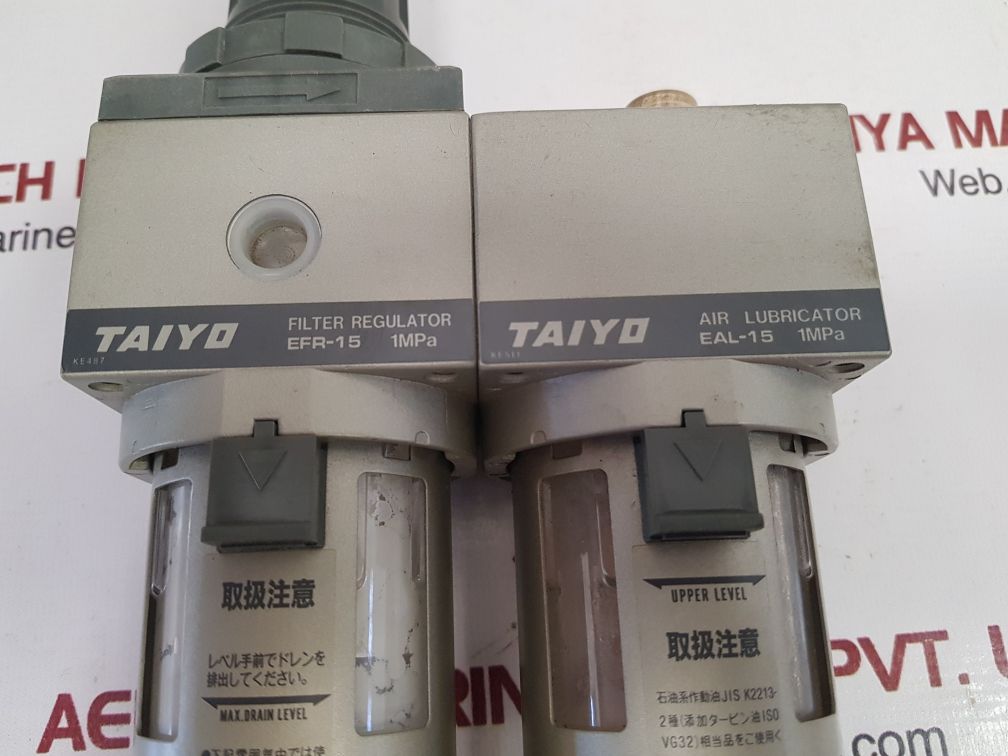 Taiyo efr-15 filter regulator with eal-15 air lubricator