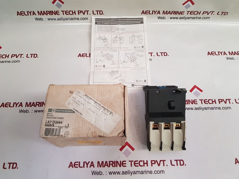 Telemecanique la7-d3064 thermal overload relay terminal block New
