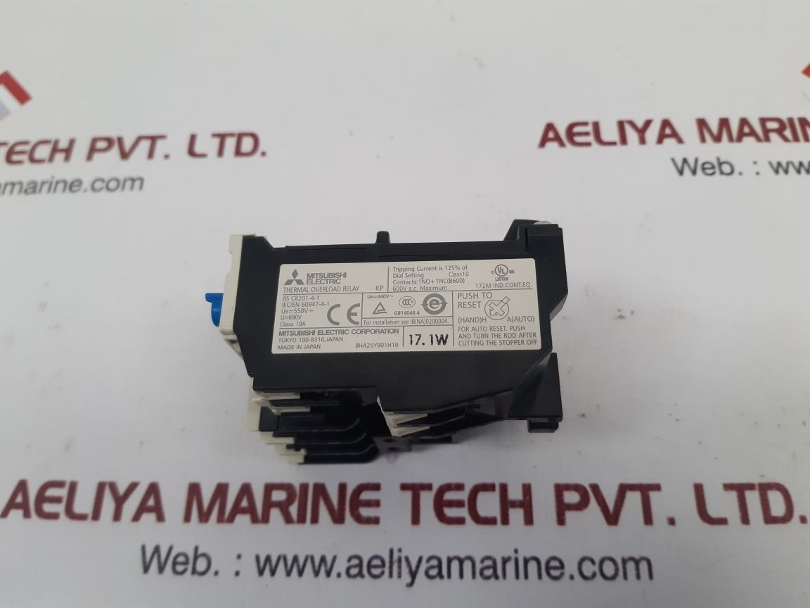 Mitsubishi electric th-t25kp thermal overload relay 6.6a
