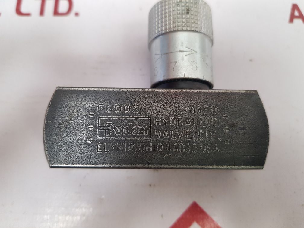 Parker f600s-11ed flow control valve
