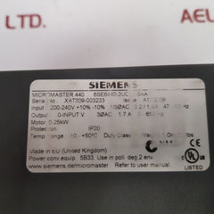 Siemens 6se6440-2uc12-5aa1 inverter drive
