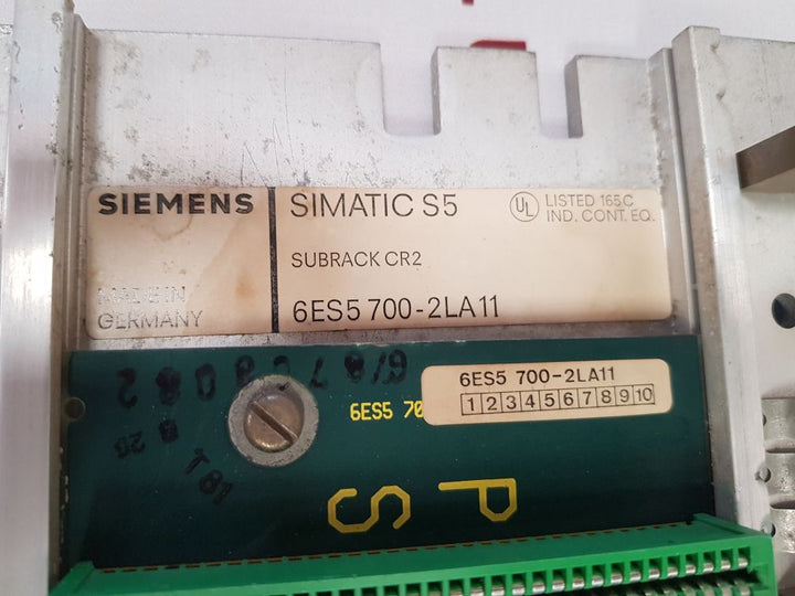 Siemens 6es5 700-2la11 simatic s5 subrack cr2 
