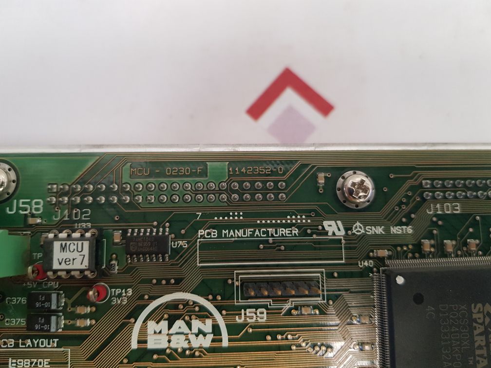 Man b&w mcu-0230-f pcb module 1142352-0 rev. 1.2
