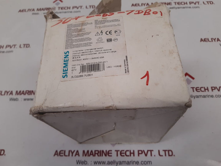 Siemens 3ld2265-7ub01 changeover switch
