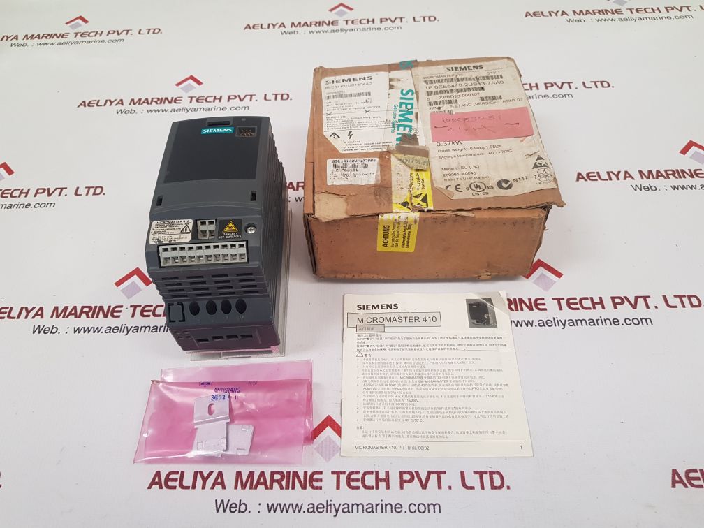 Siemens 6se6410-2ub13-7aa0 micromaster 410 inverter 0.37kw
