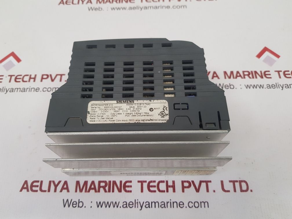 Siemens 6se6410-2ub13-7aa0 micromaster 410 inverter 0.37kw
