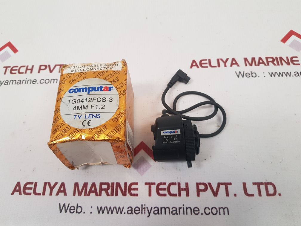 Computar tg0412fcs-3 4mm f1.2 tv lens
