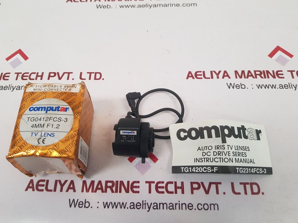 Computar tg0412fcs-3 4mm f1.2 tv lens
