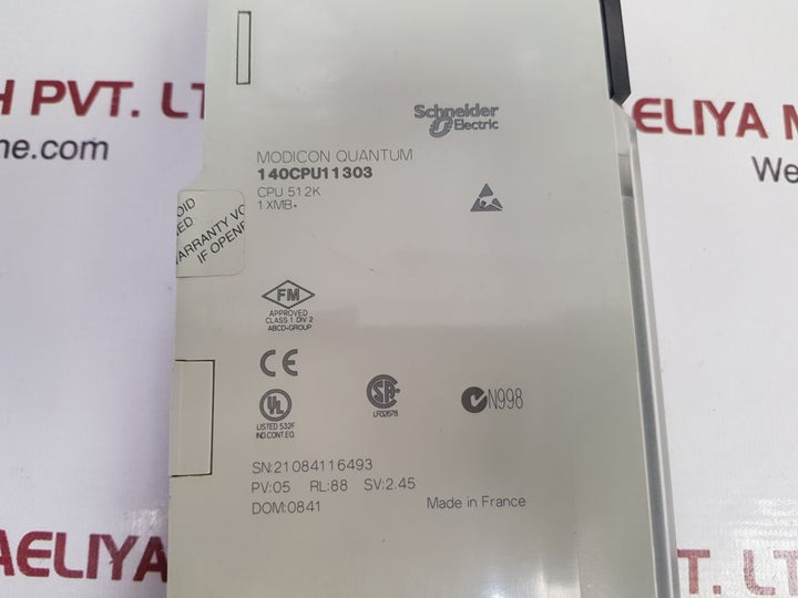 Schneider Electric 140Cpu11303 Modicon Quantum Cpu 512K Controller