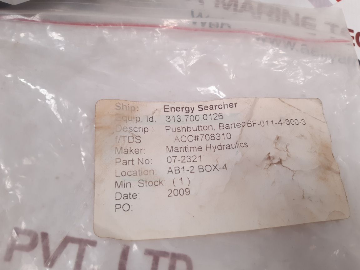 Bartec 07-2321 pushbutton with cable connection
