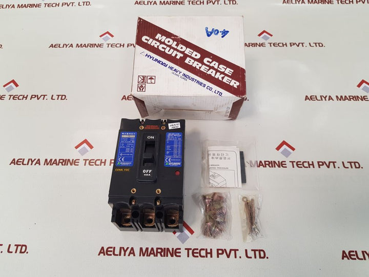 Hyundai hbh-103 molded case circuit breaker 40a