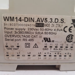 Carlo Gavazzi Wm14-din Power Analyzer Vm1 Wm14-din.Av5.3.D.S