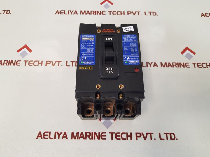 Hyundai hbh-103 molded case circuit breaker 40a