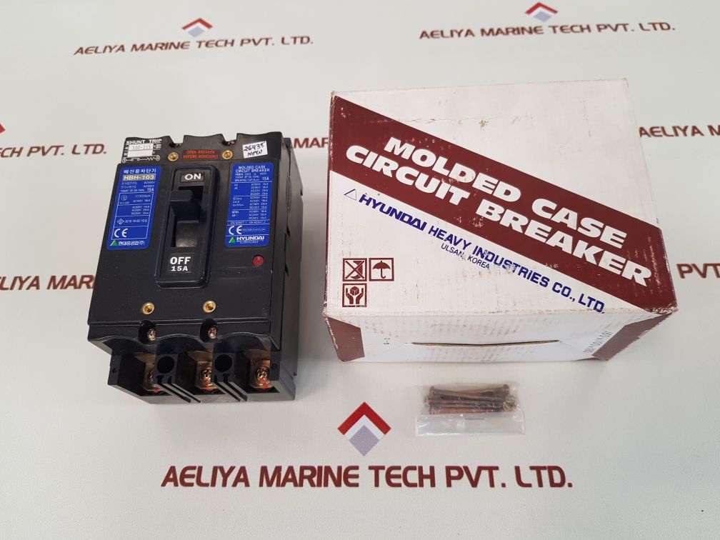 Hyundai hbh-103 molded case circuit breaker 15a