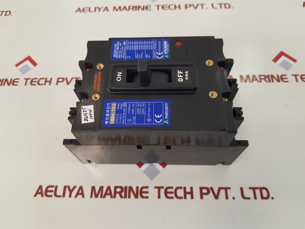 Hyundai hbh-103 molded case circuit breaker 60a