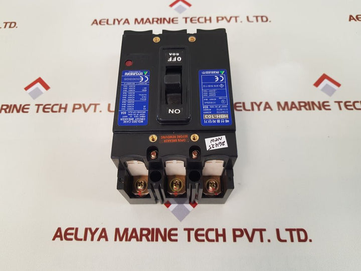 Hyundai hbh-103 molded case circuit breaker 60a